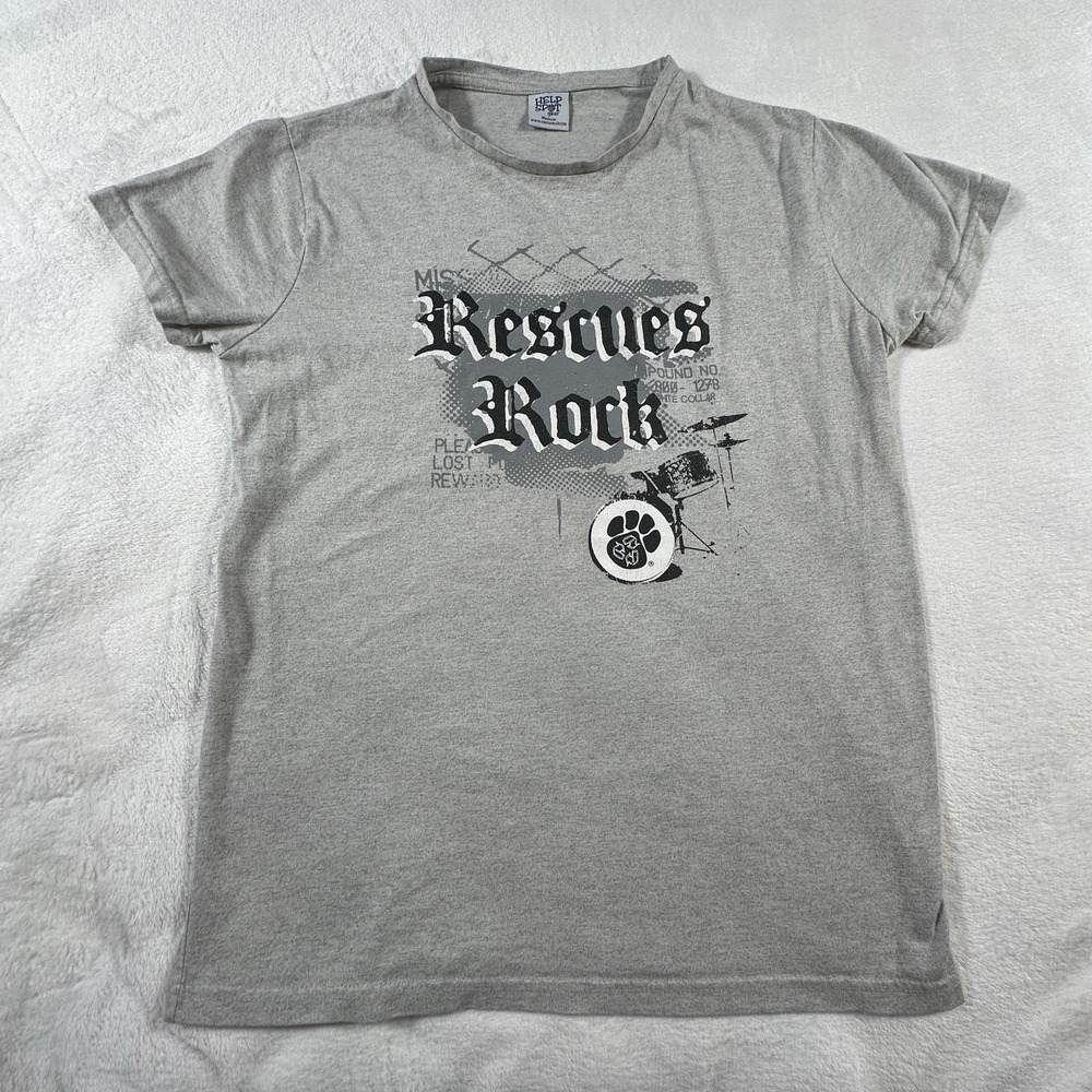 Rescues Rule Gray Size Medium Y2K 2000's Vintage Shirt